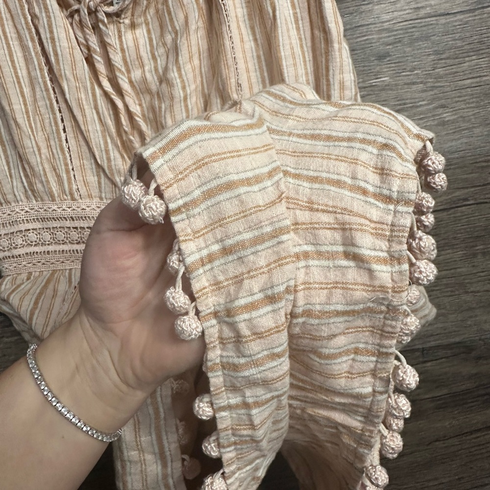 American Eagle Outfitters Beige Striped Jumpsuit - Picture 5 of 7